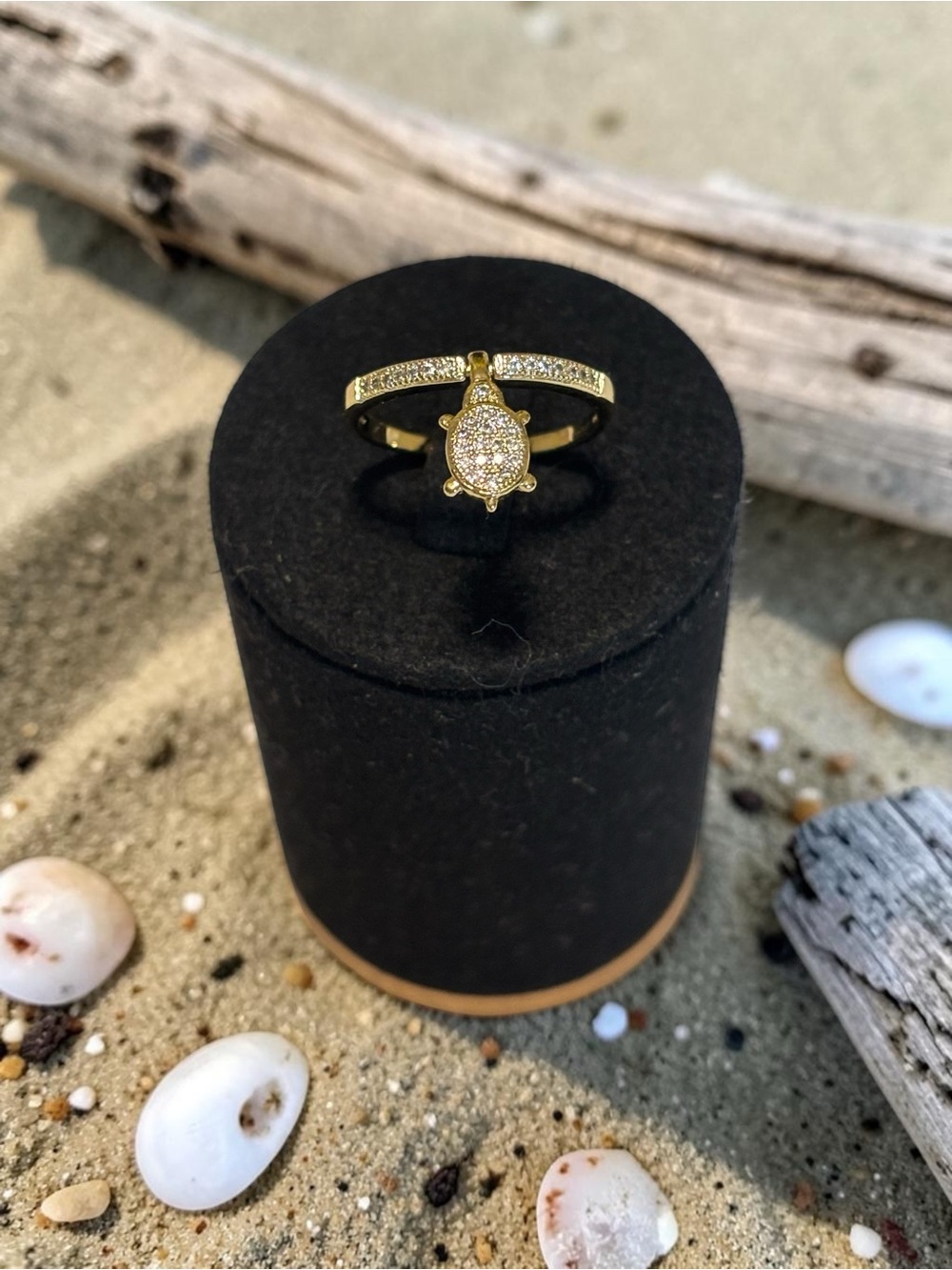 Gold Turtle Ring Size 7
